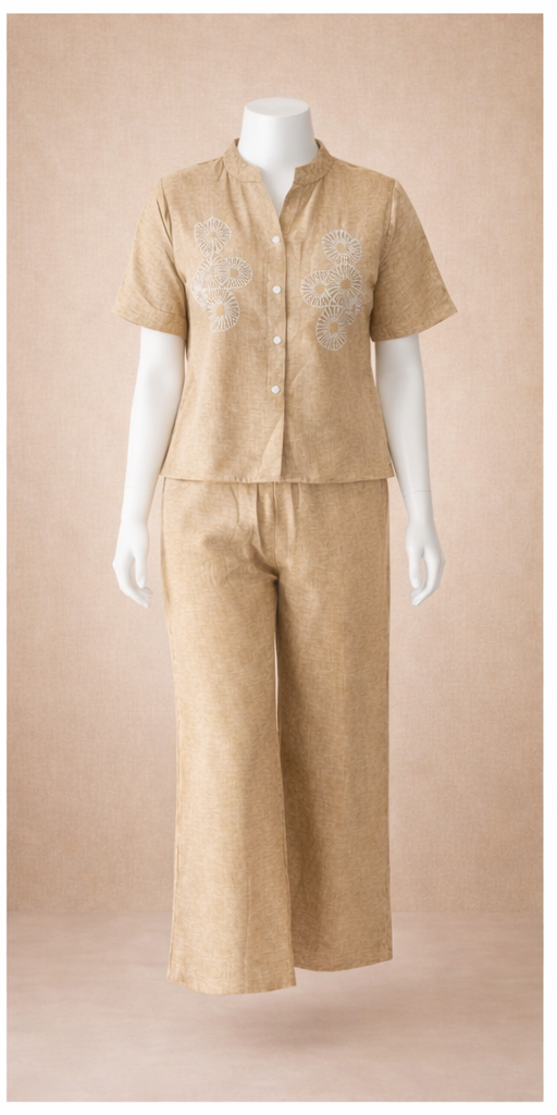 Elva Beige Floral Co-Ord Set