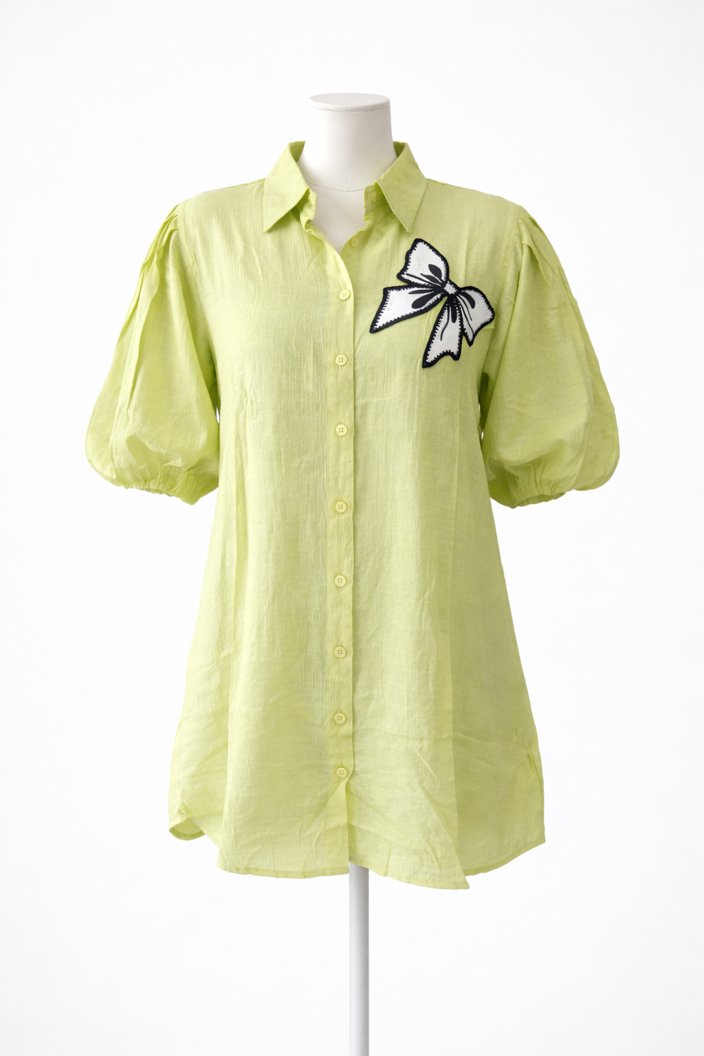 Luna Oversized Pista Green Tunic Top