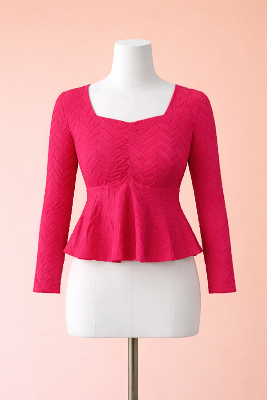 Mirelle Pink Peplum Top