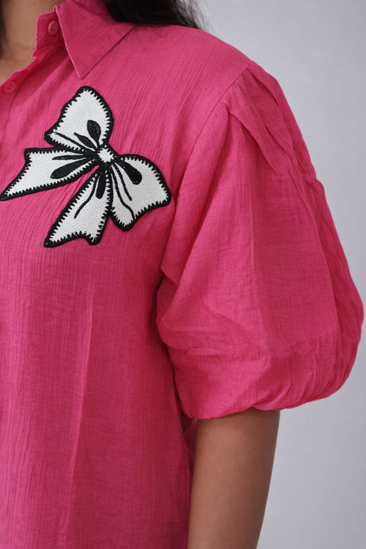 Luna Oversized Pink Tunic Top