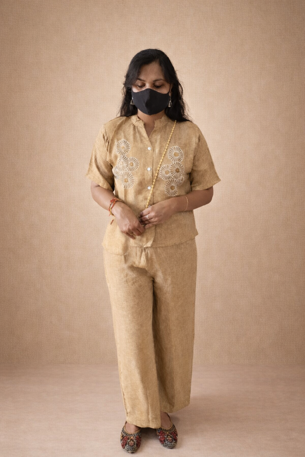 Elva Beige Floral Co-Ord Set