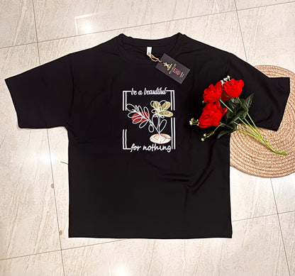 Zena Black Graphic T-Shirt