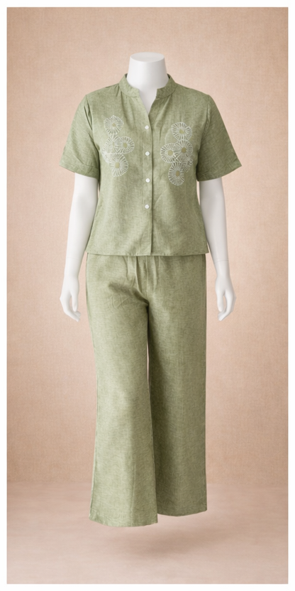 Elva Green Floral Co-Ord Set