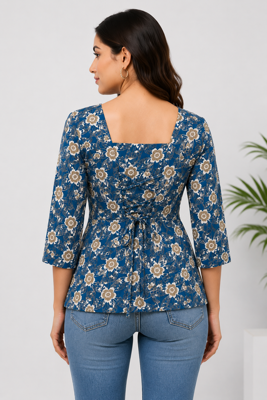 Alira Printed Cotton Corset Kurti