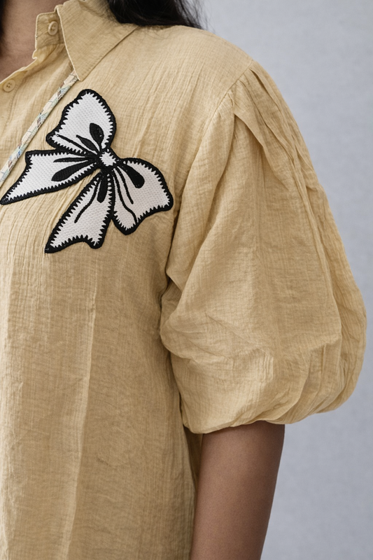 Luna Oversized Beige Tunic Top