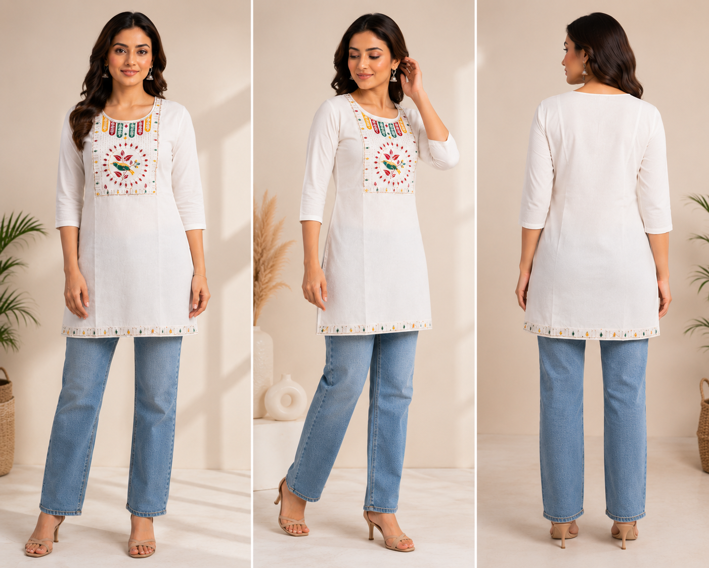 Elira Cotton Khadi Short Kurti