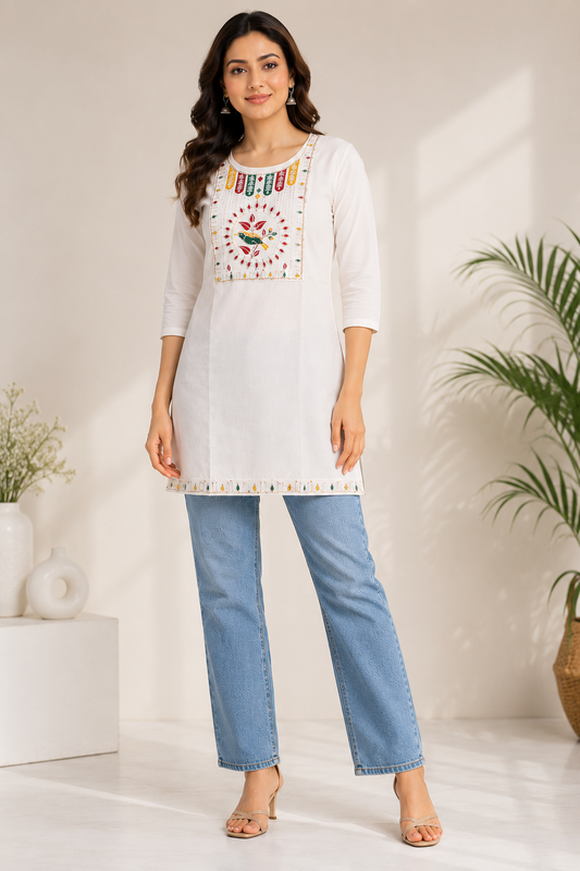 Elira Cotton Khadi Short Kurti